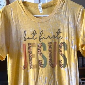 Yellow and Black Graphic Short Sleeve Tee